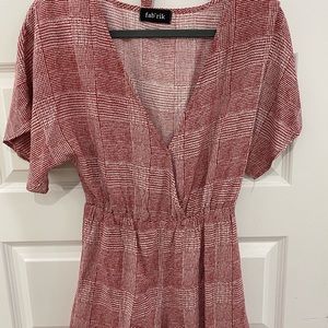 Red and white romper